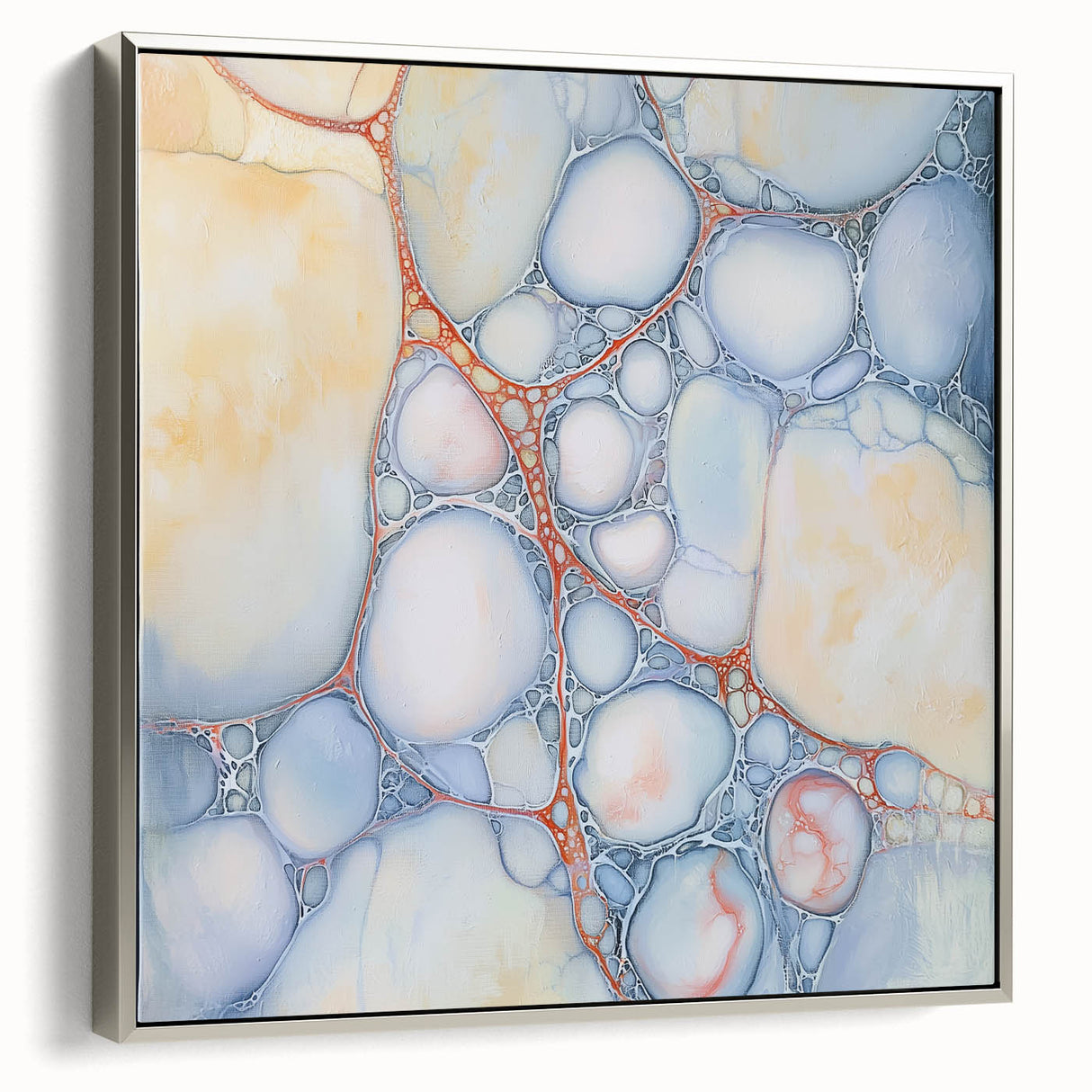 Serene Web of Color – Earthen Harmony Contemporary Canvas Art
