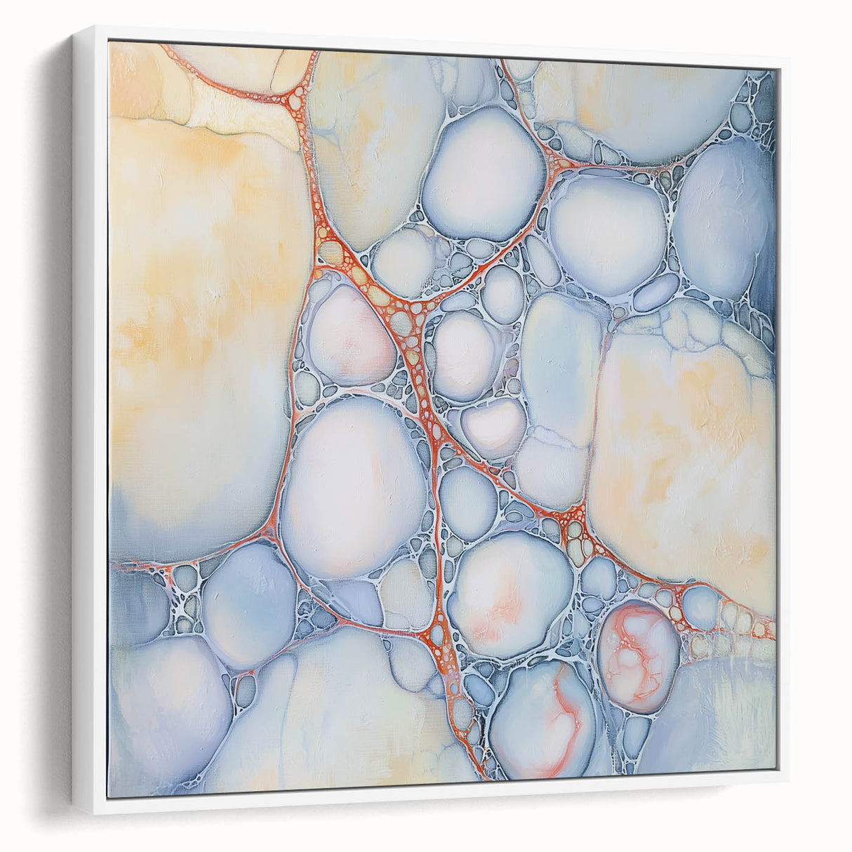 Serene Web of Color – Earthen Harmony Contemporary Canvas Art