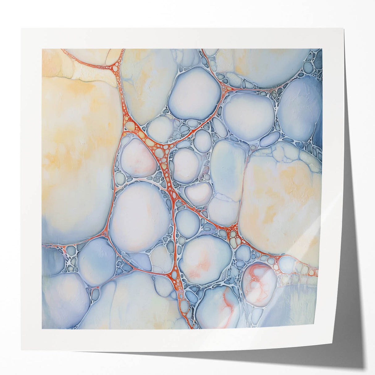 Serene Web of Color – Earthen Harmony Contemporary Canvas Art