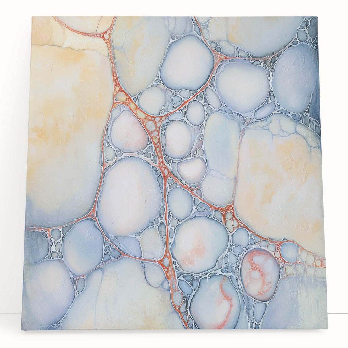 Serene Web of Color – Earthen Harmony Contemporary Canvas Art