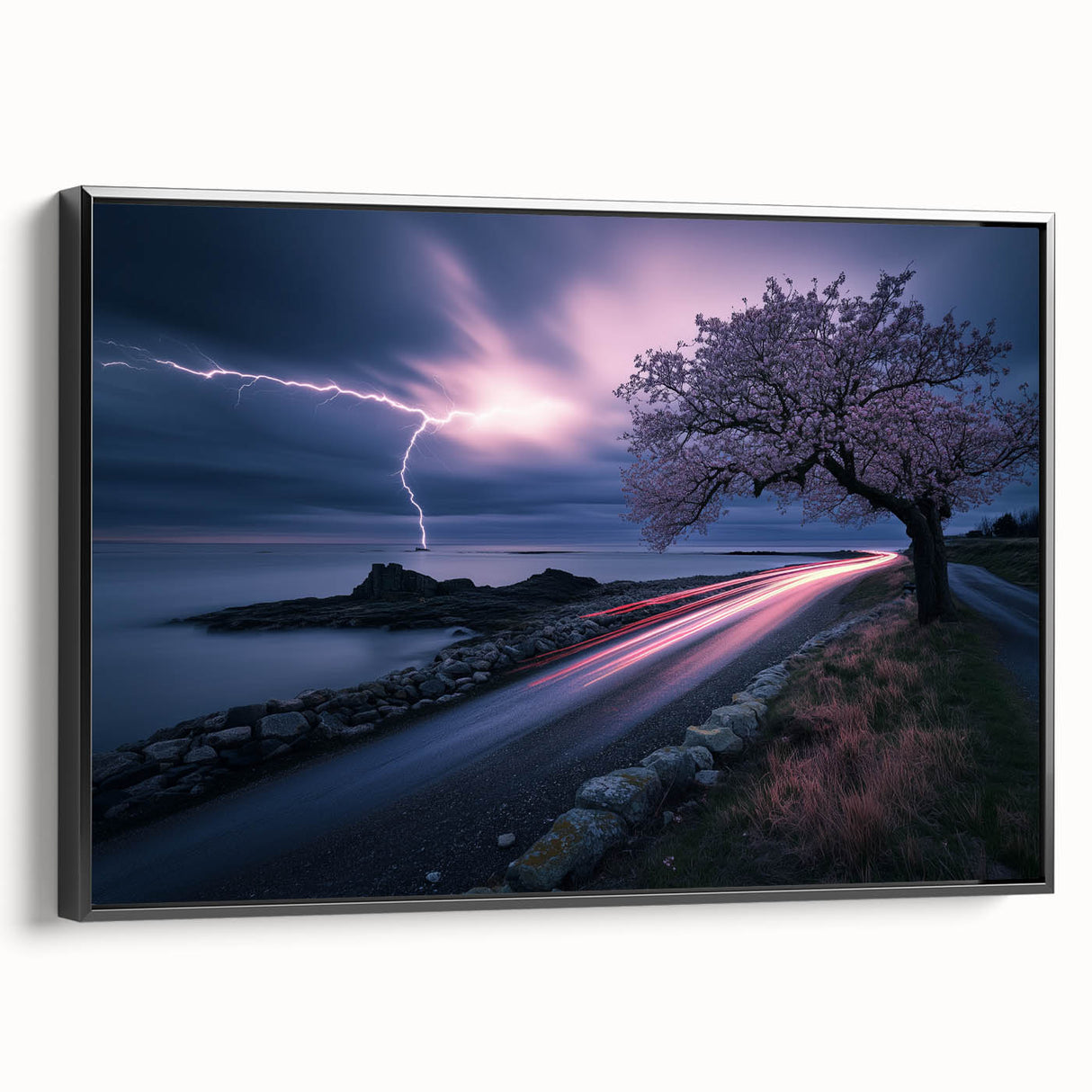 Stormy Coastline at Night – Fine Art Photography Canvas Prints