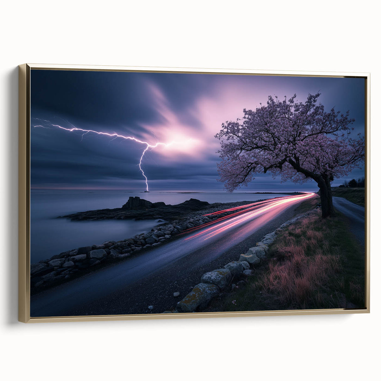 Stormy Coastline at Night – Fine Art Photography Canvas Prints