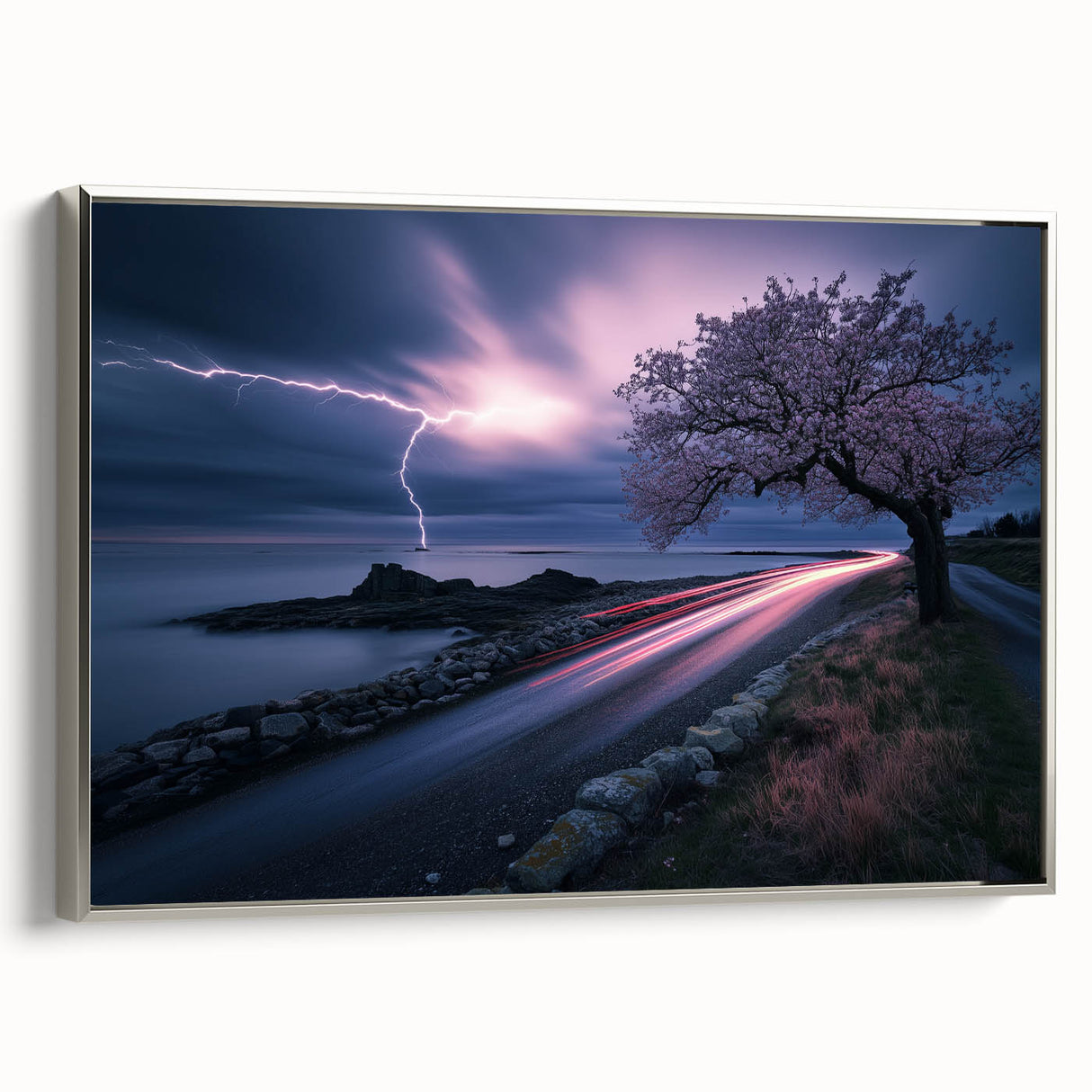 Stormy Coastline at Night – Fine Art Photography Canvas Prints