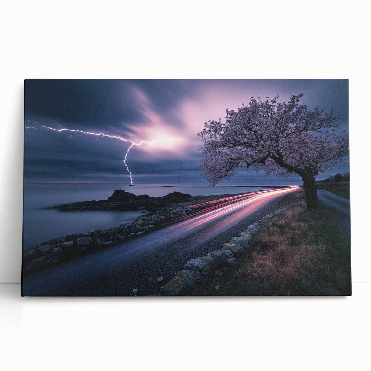 Stormy Coastline at Night – Fine Art Photography Canvas Prints