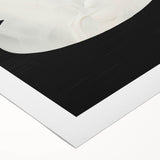 Minimalist Wall Decor – Sculptural White on Black Abstract Canvas