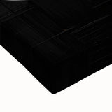 Minimalist Wall Decor – Sculptural White on Black Abstract Canvas