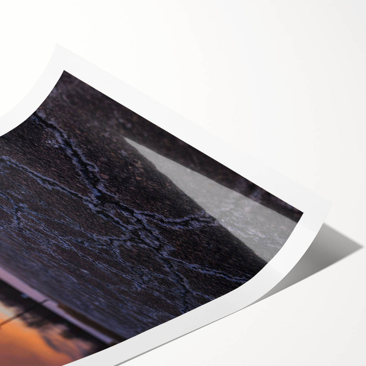 Urban Scenery Wall Art – Cracked Pavement at Sunset Canvas
