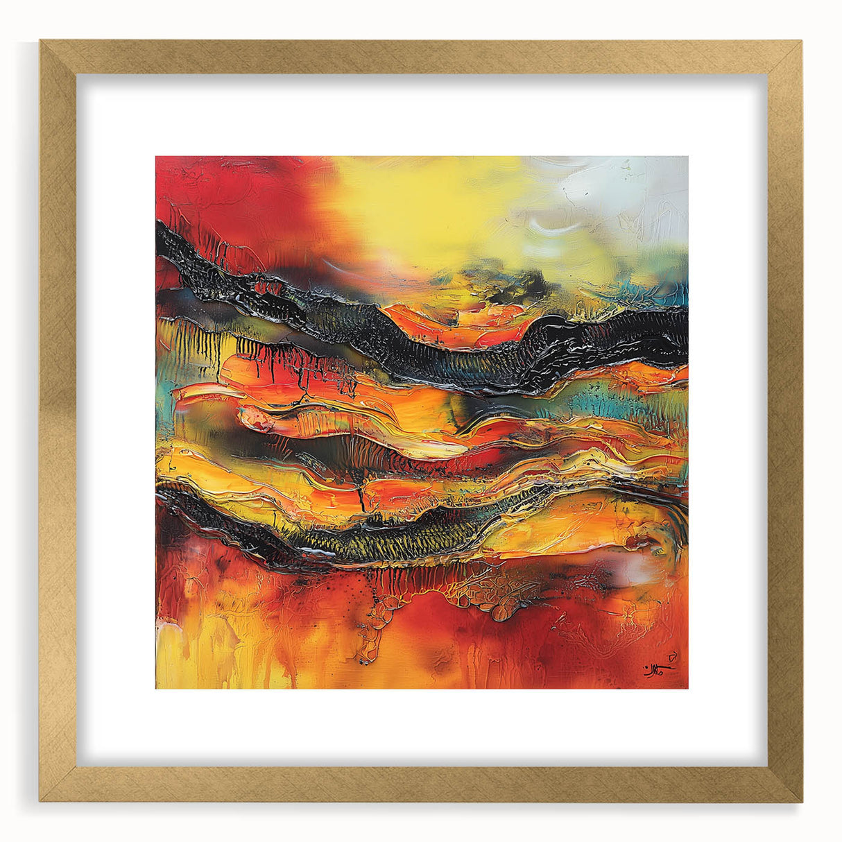 Bold Burnt Orange Form – Earthen Harmony Neutral Abstract Prints