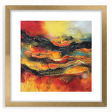 Bold Burnt Orange Form – Earthen Harmony Neutral Abstract Prints