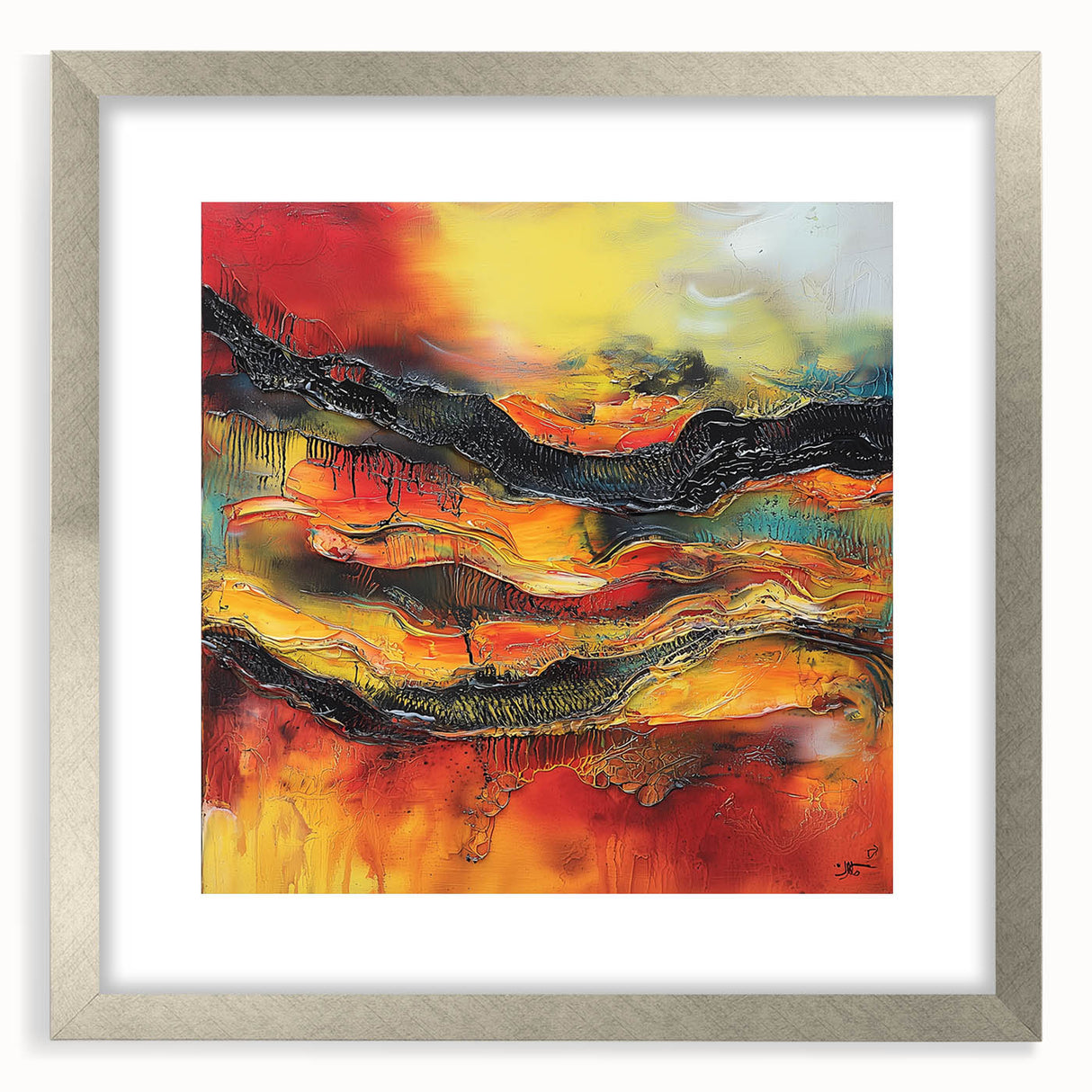 Bold Burnt Orange Form – Earthen Harmony Neutral Abstract Prints