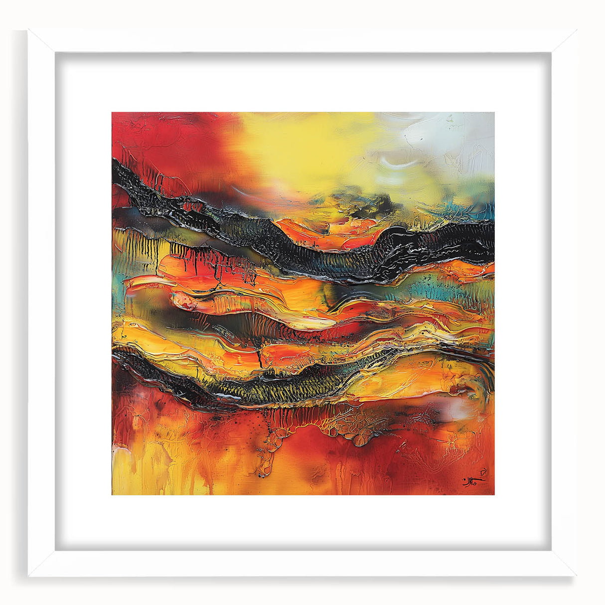 Bold Burnt Orange Form – Earthen Harmony Neutral Abstract Prints