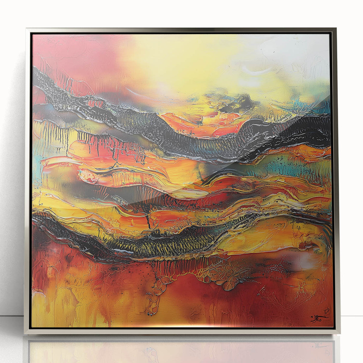 Bold Burnt Orange Form – Earthen Harmony Neutral Abstract Prints