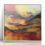 Bold Burnt Orange Form – Earthen Harmony Neutral Abstract Prints