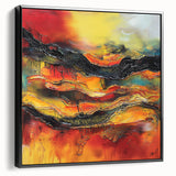 Bold Burnt Orange Form – Earthen Harmony Neutral Abstract Prints