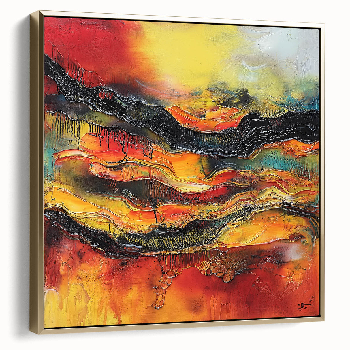 Bold Burnt Orange Form – Earthen Harmony Neutral Abstract Prints