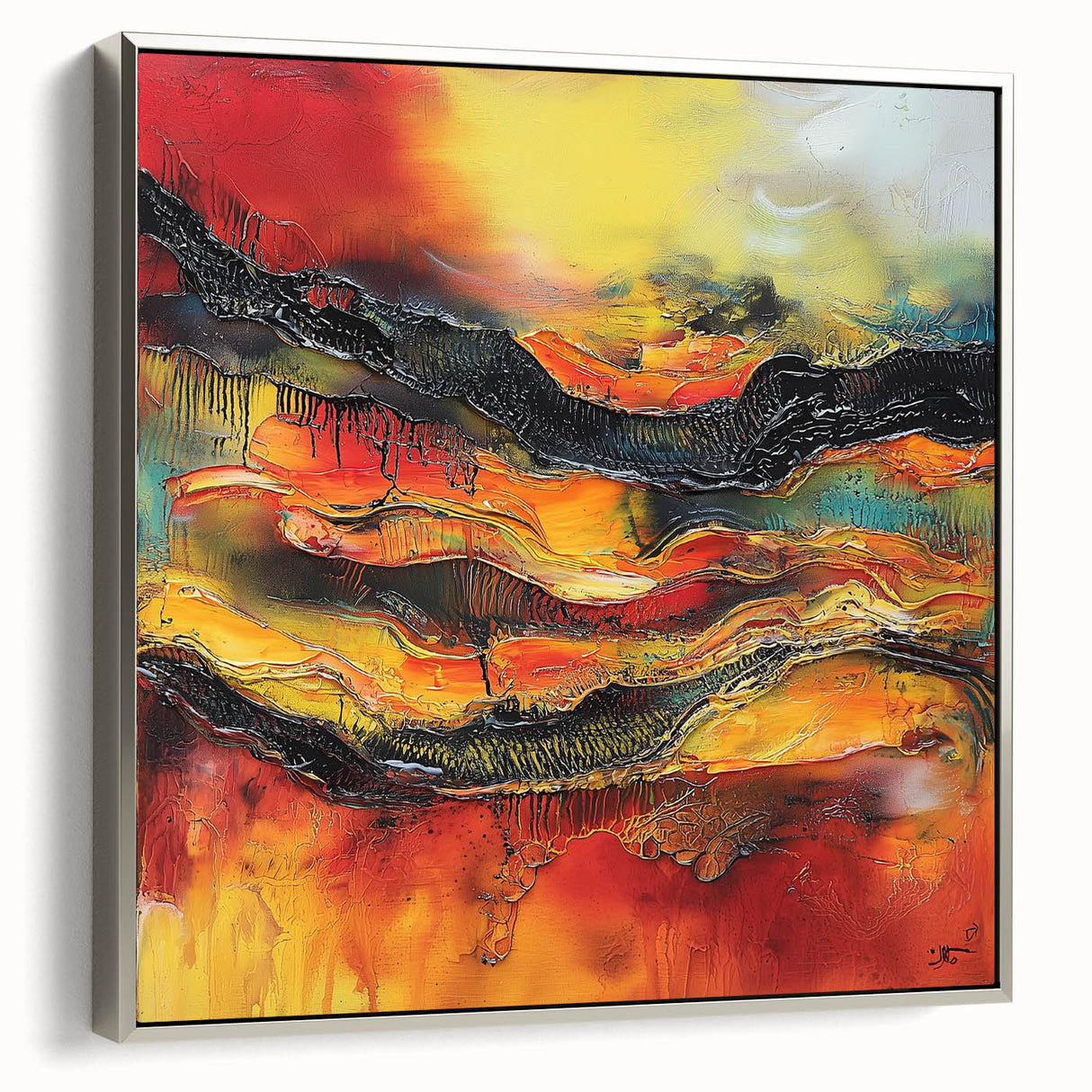 Bold Burnt Orange Form – Earthen Harmony Neutral Abstract Prints