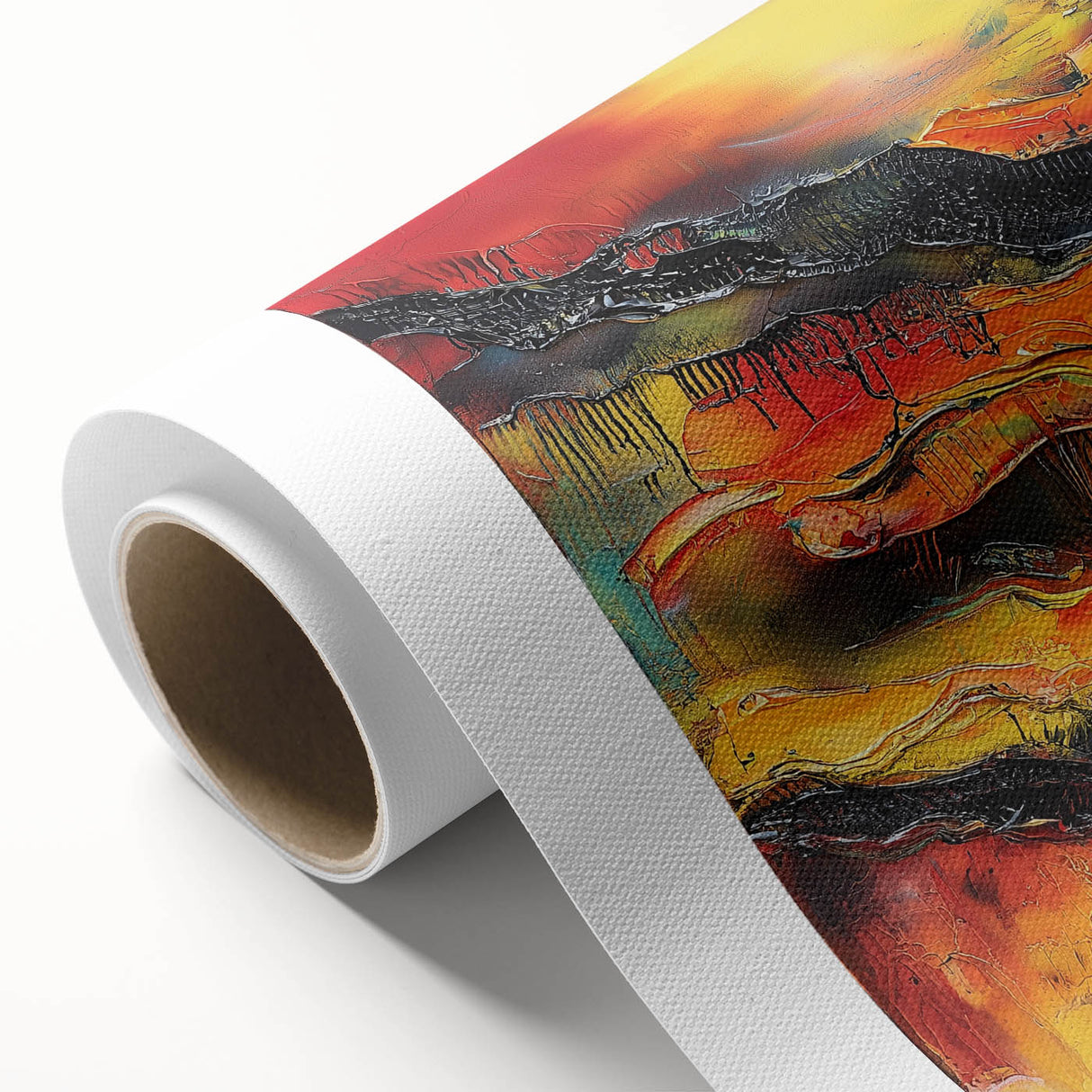 Bold Burnt Orange Form – Earthen Harmony Neutral Abstract Prints