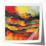 Bold Burnt Orange Form – Earthen Harmony Neutral Abstract Prints