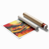 Bold Burnt Orange Form – Earthen Harmony Neutral Abstract Prints