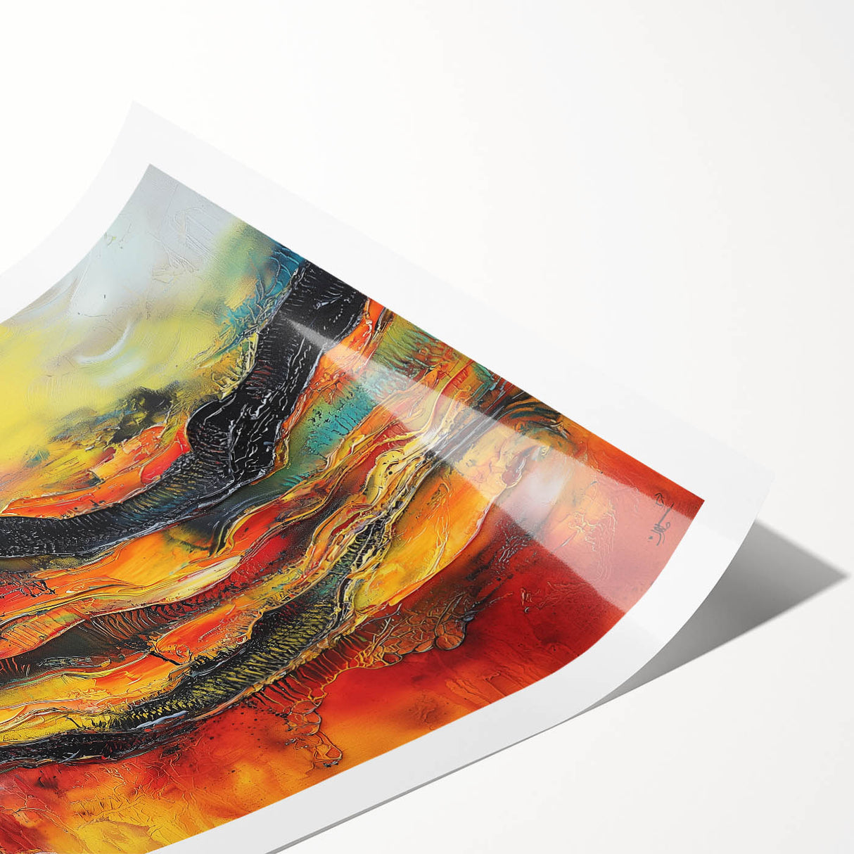 Bold Burnt Orange Form – Earthen Harmony Neutral Abstract Prints