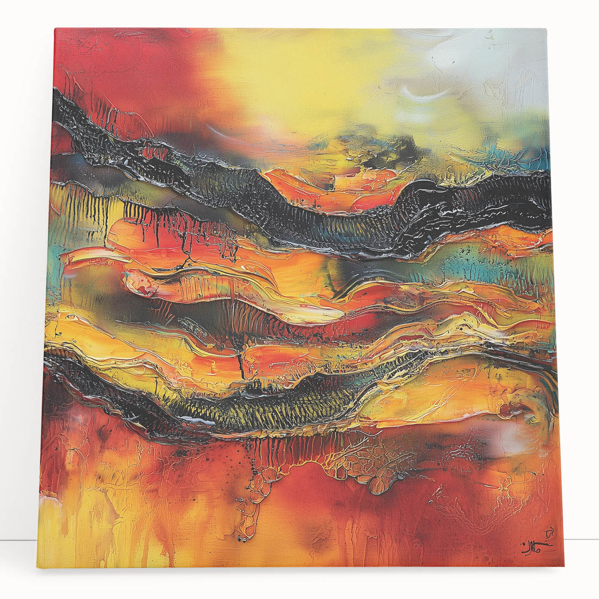 Bold Burnt Orange Form – Earthen Harmony Neutral Abstract Prints