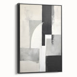 Earthen Harmony Abstracts – Black and Gray Modern Minimalist Art