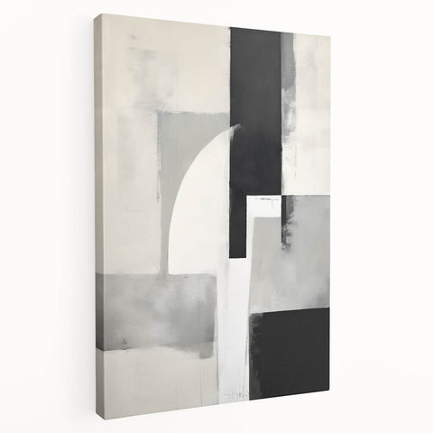 Earthen Harmony Abstracts – Black and Gray Modern Minimalist Art