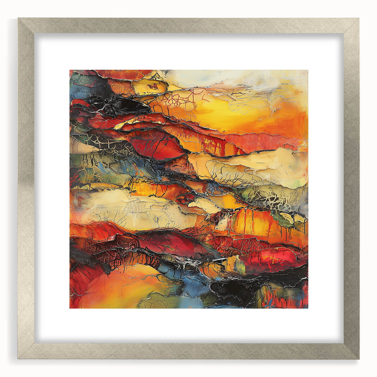 Molten Layers – Earthen Harmony Minimalist Wall Decor in Warm Tones