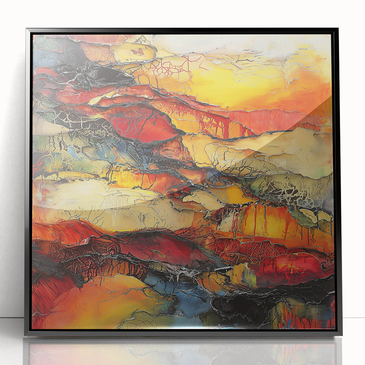 Molten Layers – Earthen Harmony Minimalist Wall Decor in Warm Tones