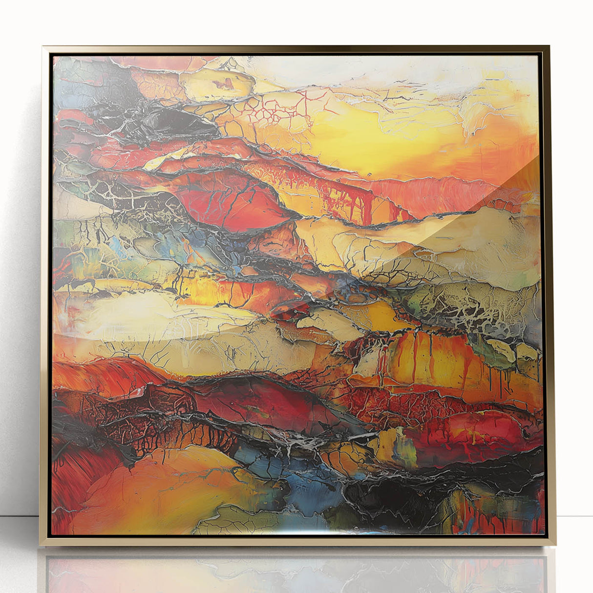 Molten Layers – Earthen Harmony Minimalist Wall Decor in Warm Tones