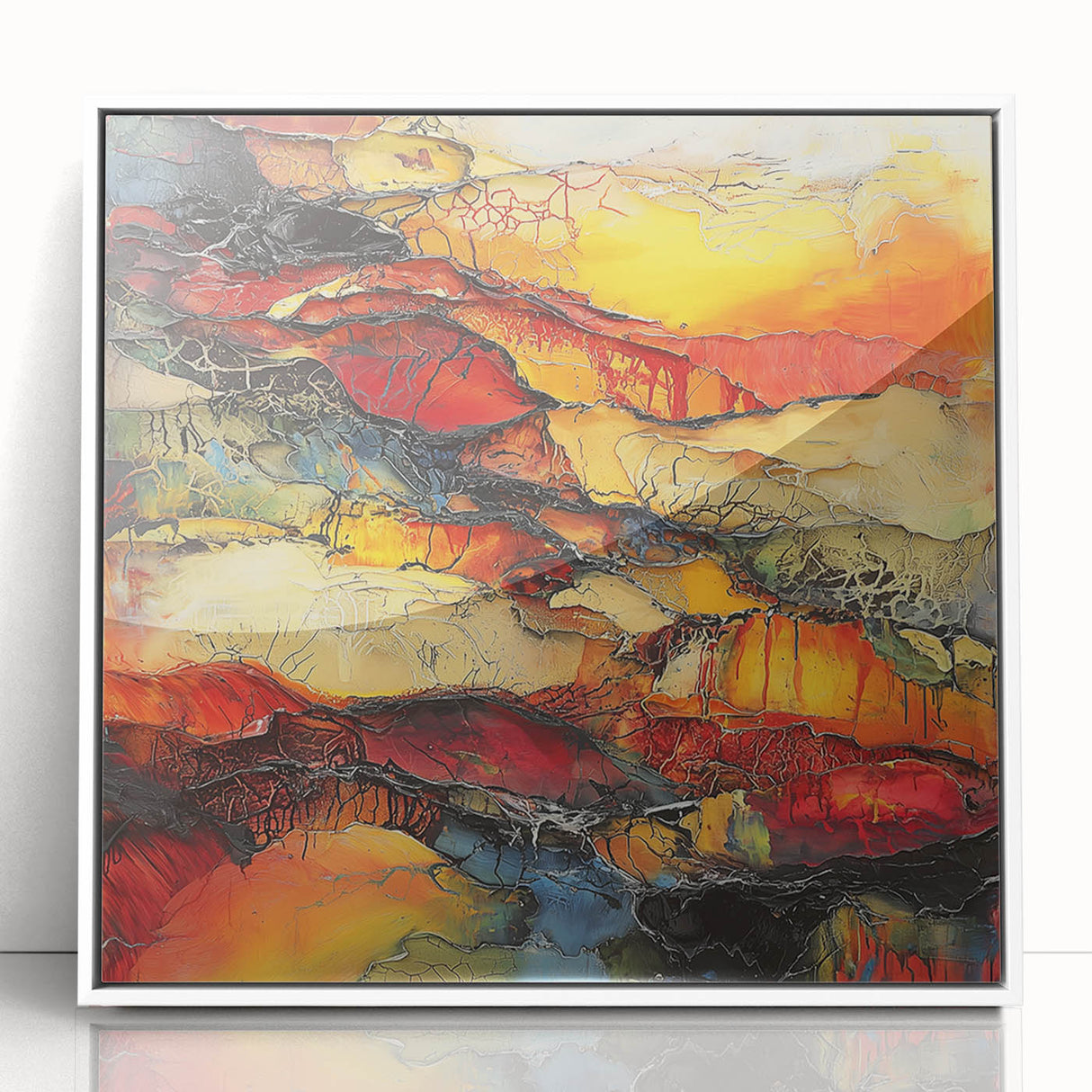 Molten Layers – Earthen Harmony Minimalist Wall Decor in Warm Tones