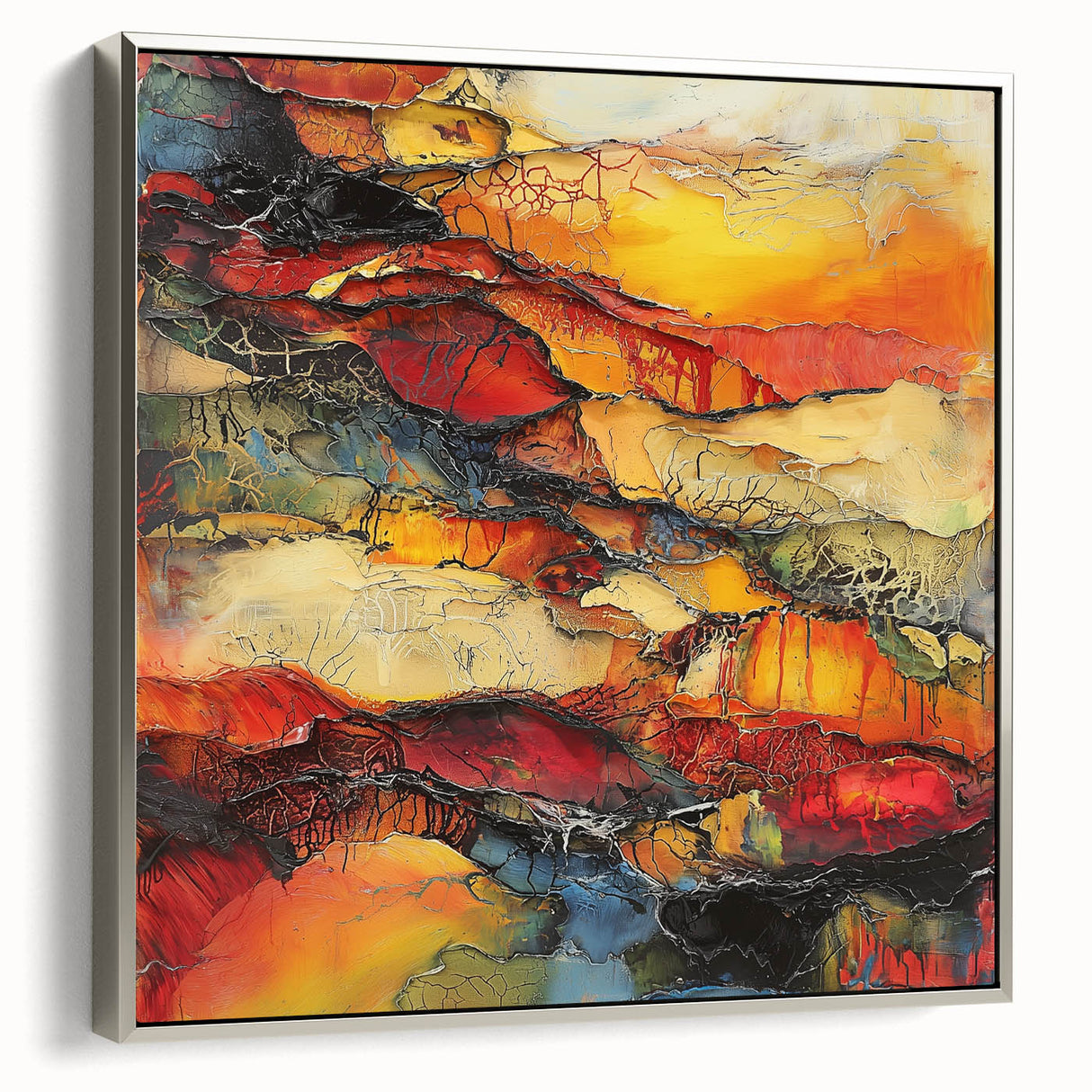 Molten Layers – Earthen Harmony Minimalist Wall Decor in Warm Tones