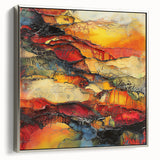 Molten Layers – Earthen Harmony Minimalist Wall Decor in Warm Tones