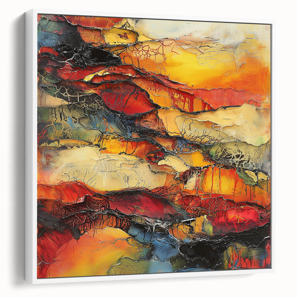 Molten Layers – Earthen Harmony Minimalist Wall Decor in Warm Tones