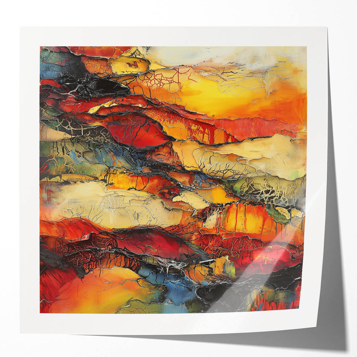 Molten Layers – Earthen Harmony Minimalist Wall Decor in Warm Tones