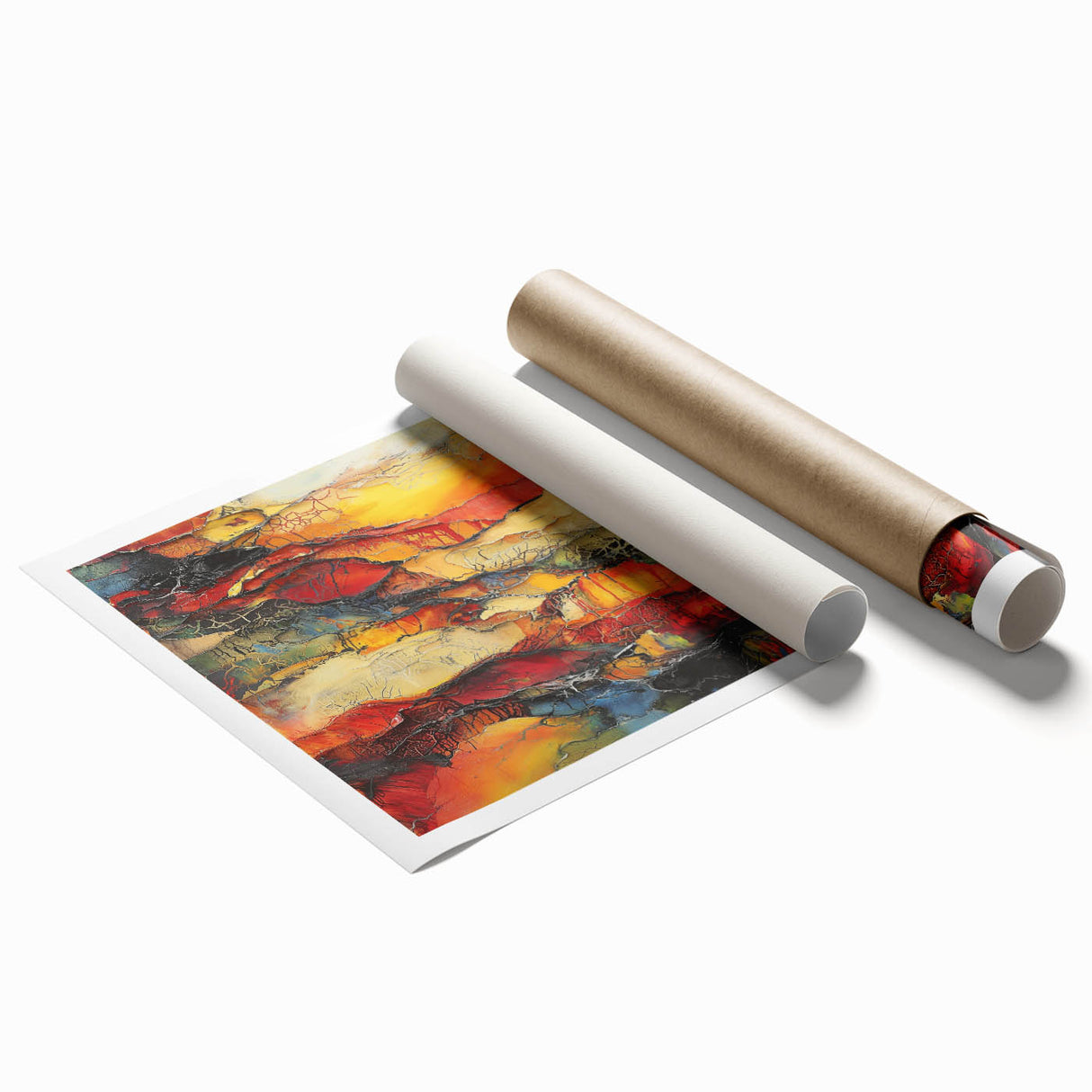 Molten Layers – Earthen Harmony Minimalist Wall Decor in Warm Tones