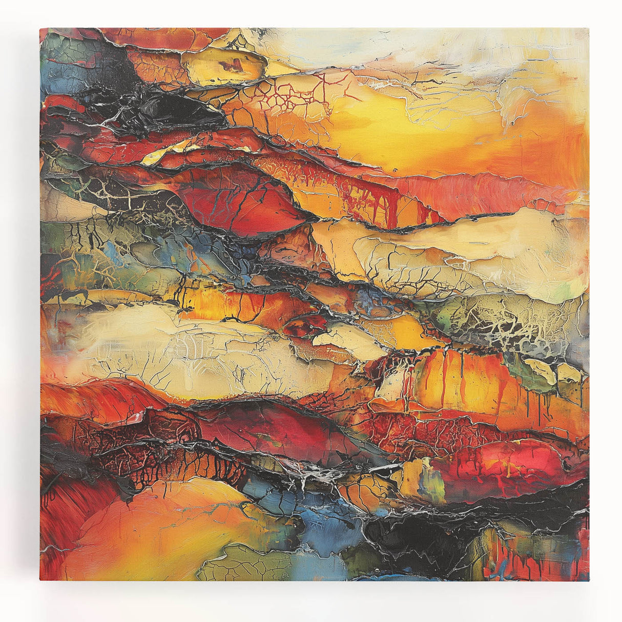 Molten Layers – Earthen Harmony Minimalist Wall Decor in Warm Tones