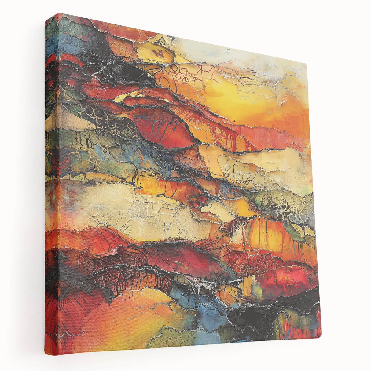 Molten Layers – Earthen Harmony Minimalist Wall Decor in Warm Tones