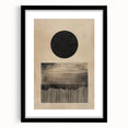Abstract Wall Art – Beige and Black Minimalist Cosmic Geometry Print