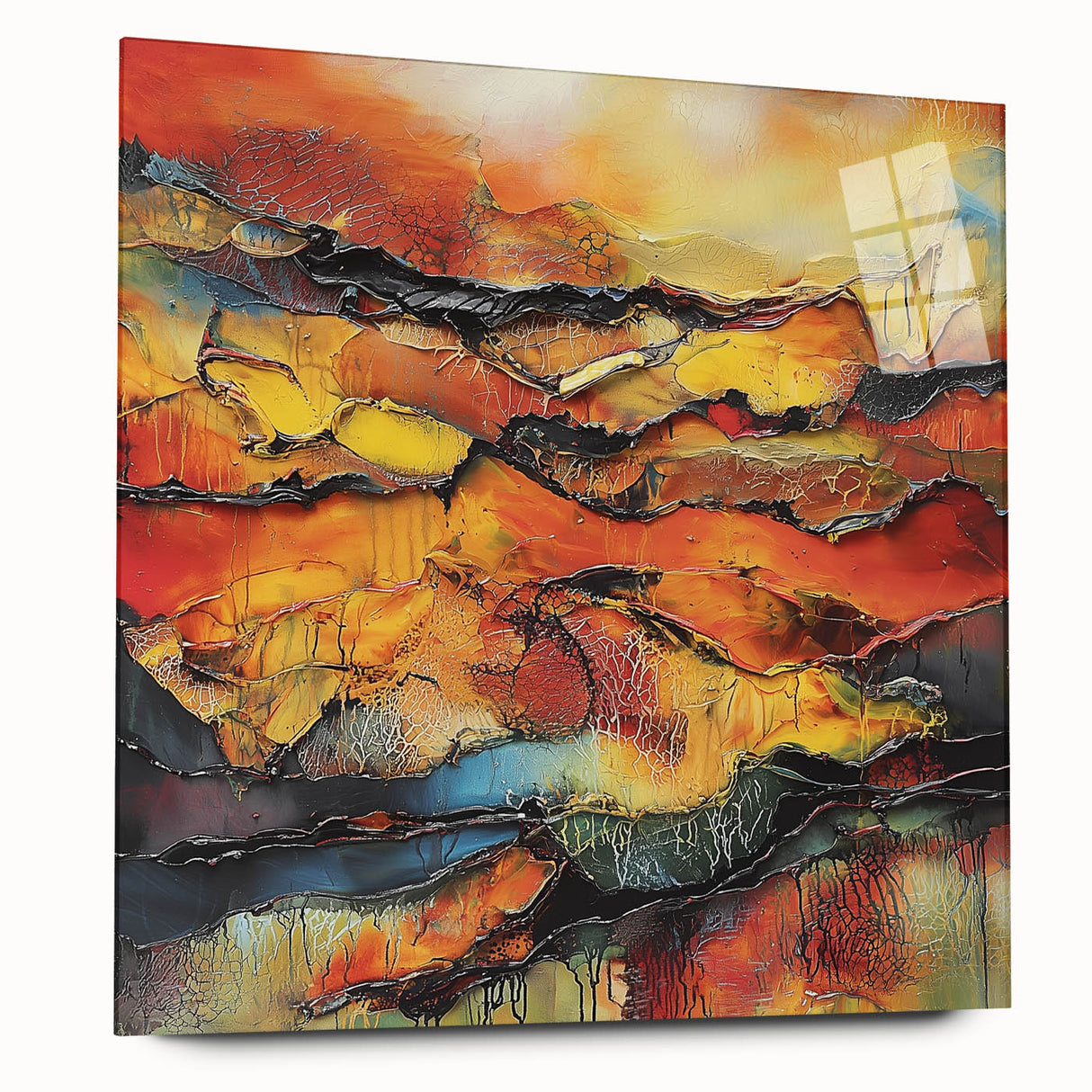 Fiery Horizon – Earthen Harmony Interior Design Art in Warm Hues