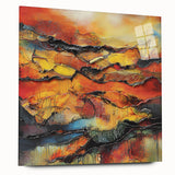 Fiery Horizon – Earthen Harmony Interior Design Art in Warm Hues