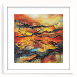 Fiery Horizon – Earthen Harmony Interior Design Art in Warm Hues