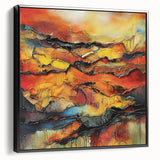 Fiery Horizon – Earthen Harmony Interior Design Art in Warm Hues