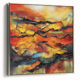 Fiery Horizon – Earthen Harmony Interior Design Art in Warm Hues
