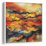 Fiery Horizon – Earthen Harmony Interior Design Art in Warm Hues