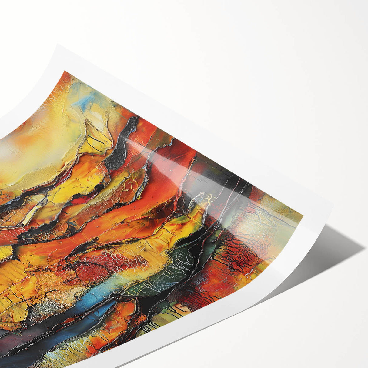Fiery Horizon – Earthen Harmony Interior Design Art in Warm Hues