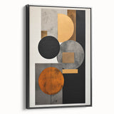 Modern Abstract Art – Gold and Black Geometric Canvas Wall Décor