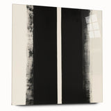 Minimalist Abstract Geometric Wall Art – Black & White Canvas Print