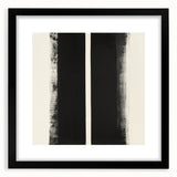 Minimalist Abstract Geometric Wall Art – Black & White Canvas Print