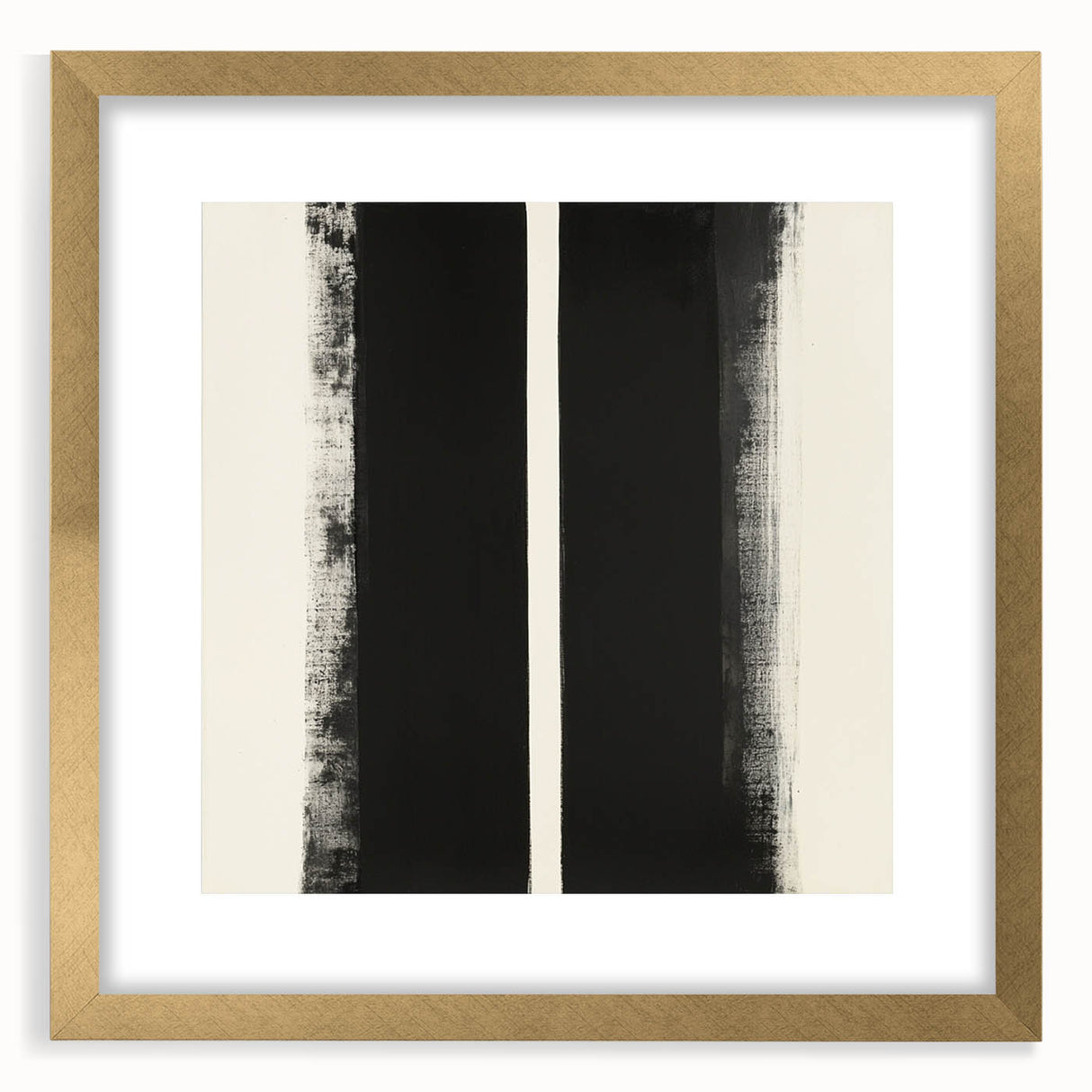 Minimalist Abstract Geometric Wall Art – Black & White Canvas Print